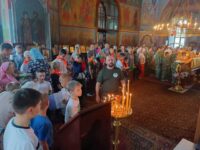 «Детская» литургия в Успенском храме д. Рожново